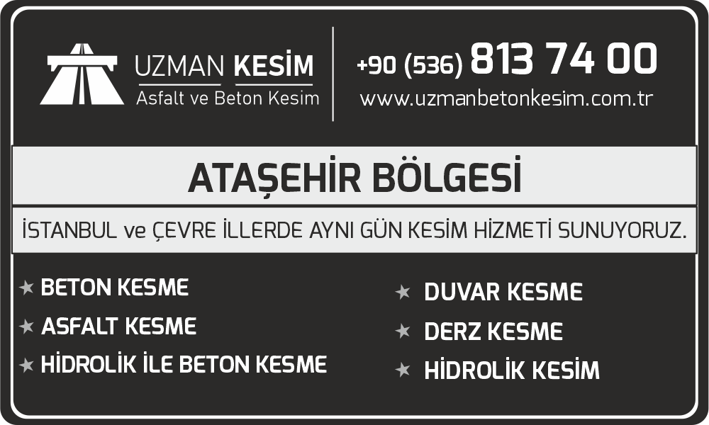 Ataşehir Beton Asfalt Kesme Derz Kesme ve Hidrolik Duvar Kesim
